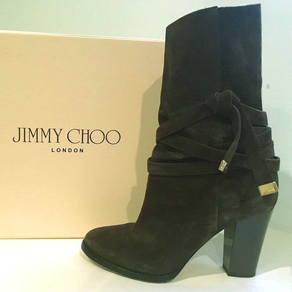 JImmy Choo Chocolate Suede Boots